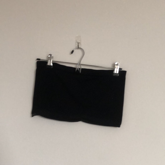 🟢 forever 21 black bandeau strapless crop top - Picture 3 of 4